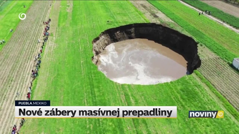 Nové zábery masívnej prepadliny