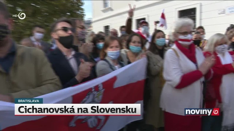Cichanovská na Slovensku