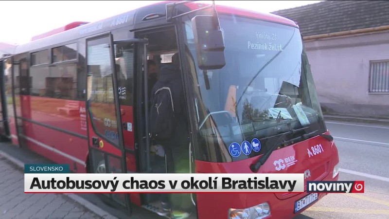 Autobusový chaos v okolí Bratislavy