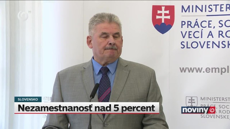 Nezamestnanosť nad 5 percent