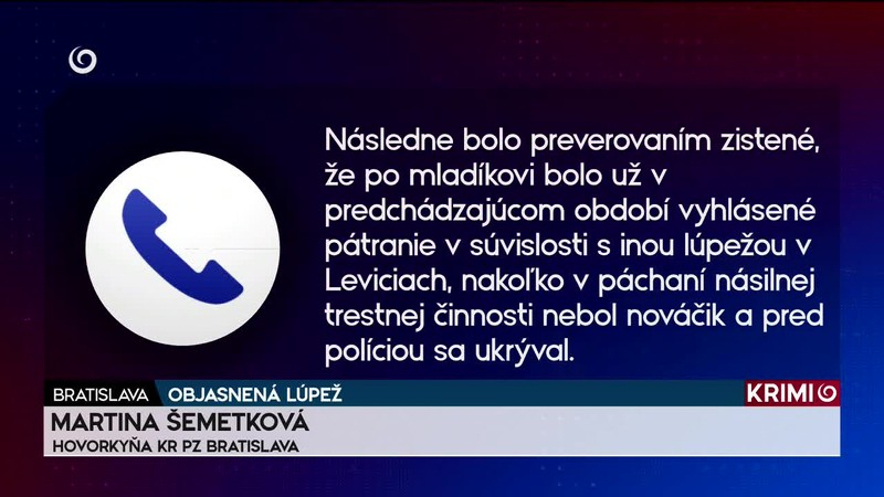 OBJASNENÁ LÚPEŽ