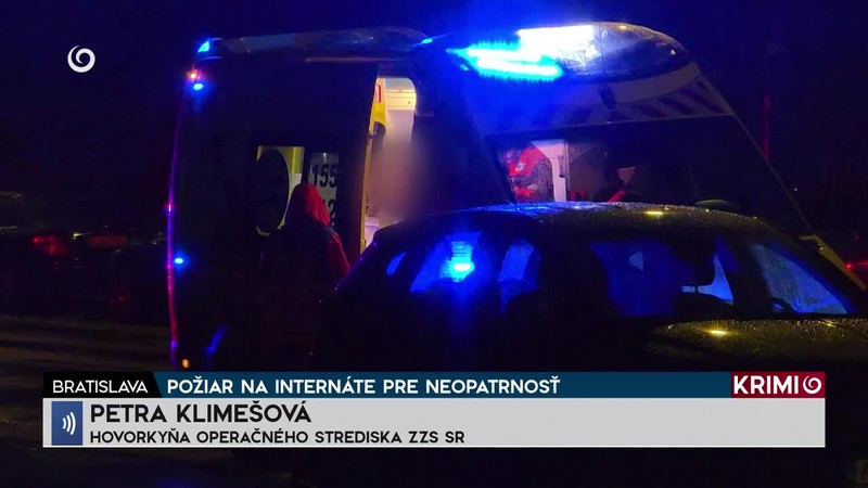 POŽIAR NA INTERNÁTE PRE NEOPATRNOSŤ