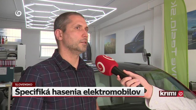 Špecifiká hasenia elektromobilo