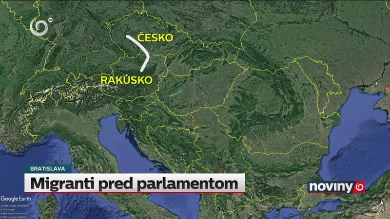 Migranti pred parlamentom