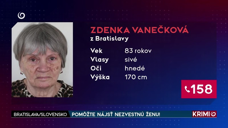 POMÔŽTE NÁJSŤ NEZVESTNÚ ŽENU!