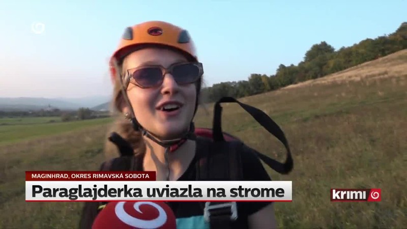 Paraglajderka uviazla na strome