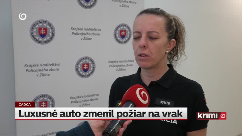 Luxusné auto zmenil požiar na vrak