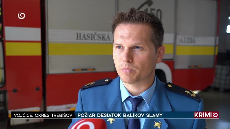POŽIAR DESIATOK BALÍKOV SLAMY
