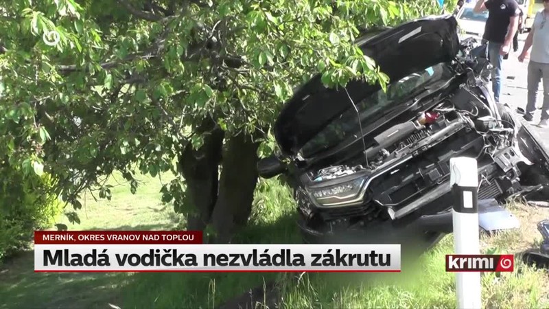 Mladá vodička nezvládla zákrutu