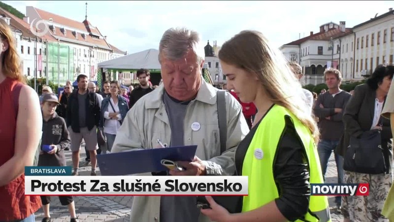 Protest Za slušné Slovensko