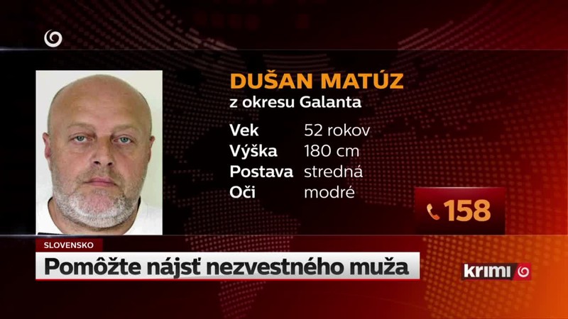 Pomôžte nájsť nezvestného muža
