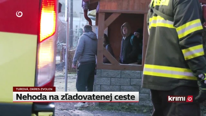 Nehoda na zľadovatenej ceste