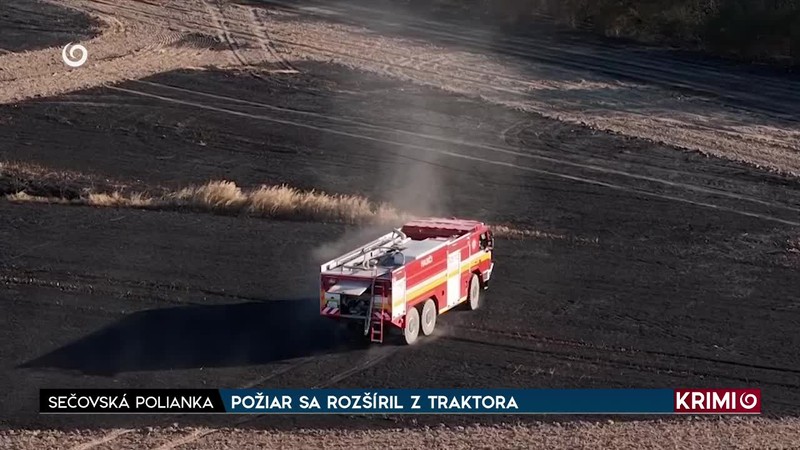 POŽIAR SA ROZŠÍRIL Z TRAKTORA