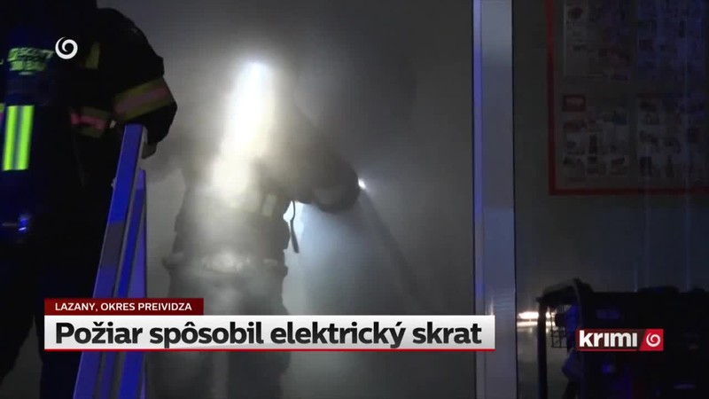 Požiar spôsobil elektrický skrat