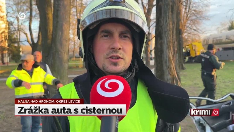Zrážka auta s cisternou