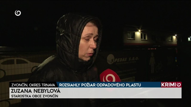 ROZSIAHLY POŽIAR ODPADOVÉHO PLASTU