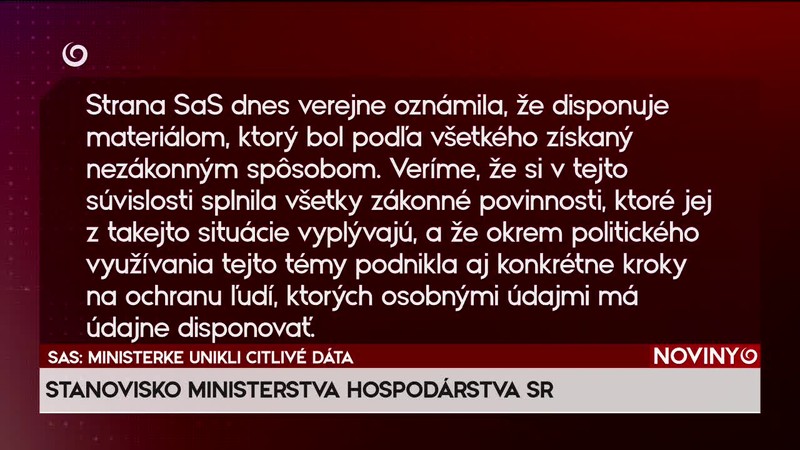 SAS: MINISTERKE UNIKLI CITLIVÉ DÁTA
