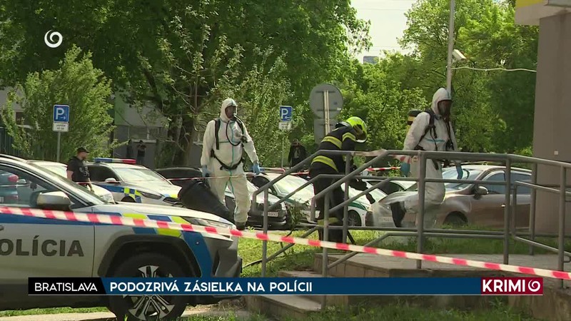 PODOZRIVÁ ZÁSIELKA NA POLÍCII