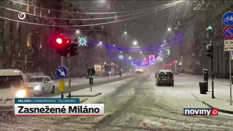 Zasnežené Miláno