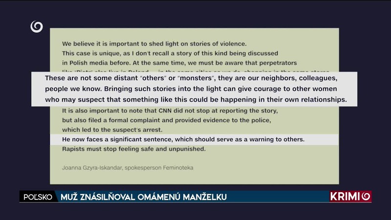 MUŽ ZNÁSILŇOVAL OMÁMENÚ MANŽELKU