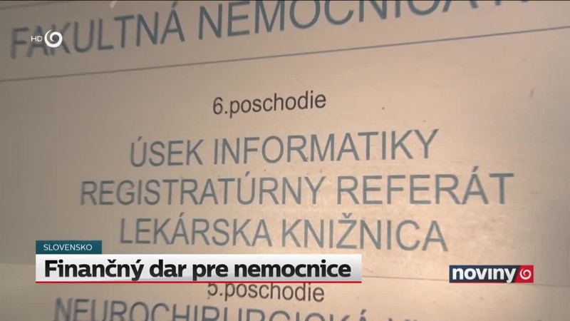 Finančný dar pre nemocnice