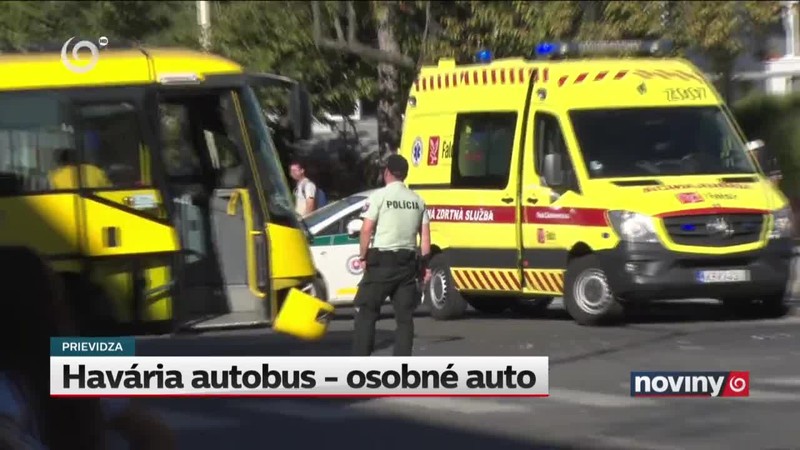 Havária autobus - osobné auto