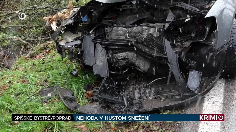 NEHODA V HUSTOM SNEŽENÍ