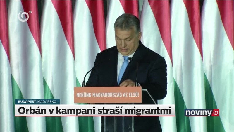 Orbán v kampani straší migrantmi