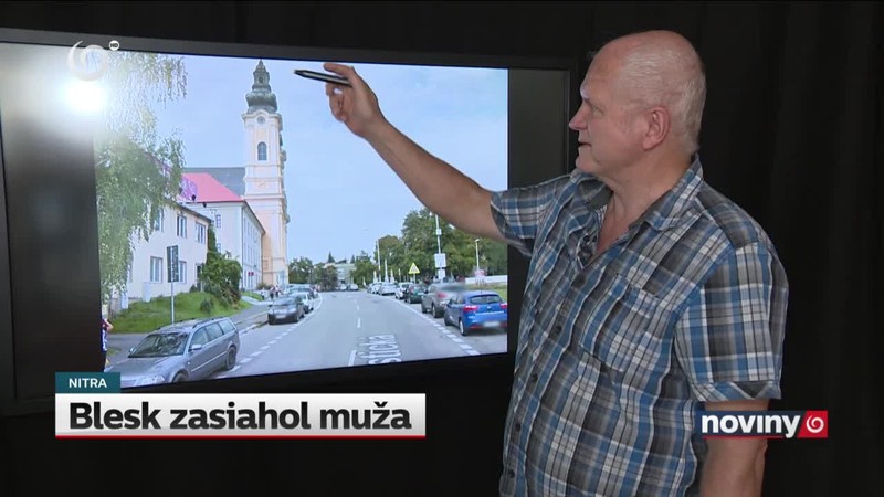 Blesk zasiahol muža