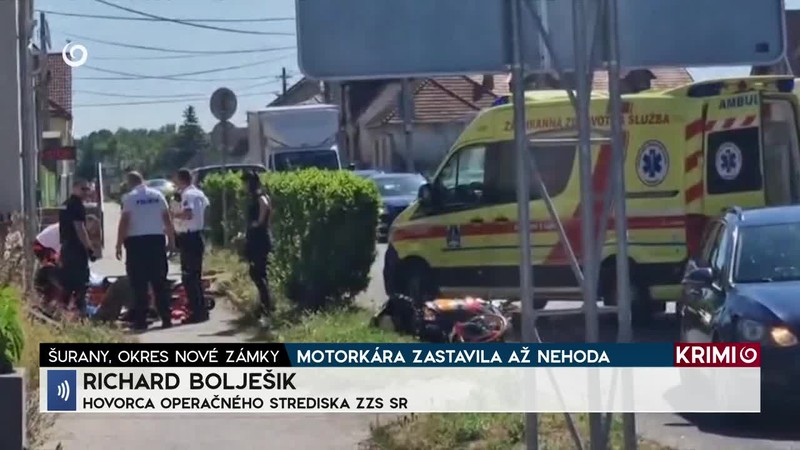 MOTORKÁRA ZASTAVILA AŽ NEHODA
