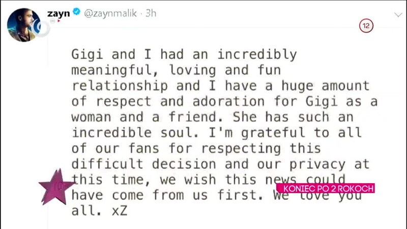 Gigi Hadid a Zayn Malik sa rozišli
