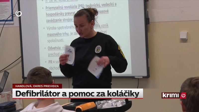 Defibrilátor a pomoc za koláčiky