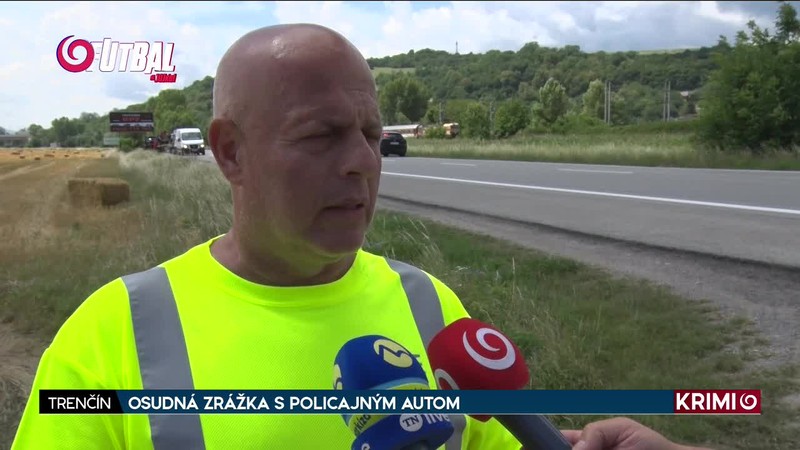 OSUDNÁ ZRÁŽKA S POLICAJNÝM AUTOM