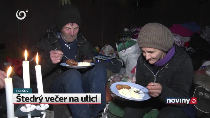 Štedrý večer na ulici