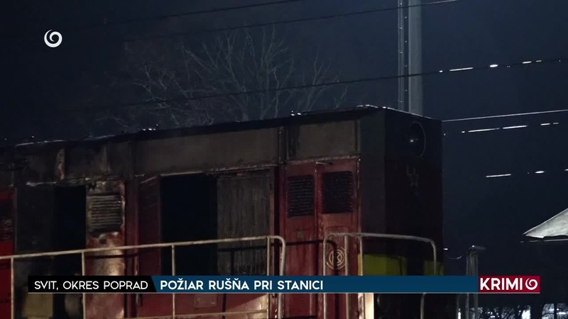 POŽIAR RUŠŇA PRI STANICI