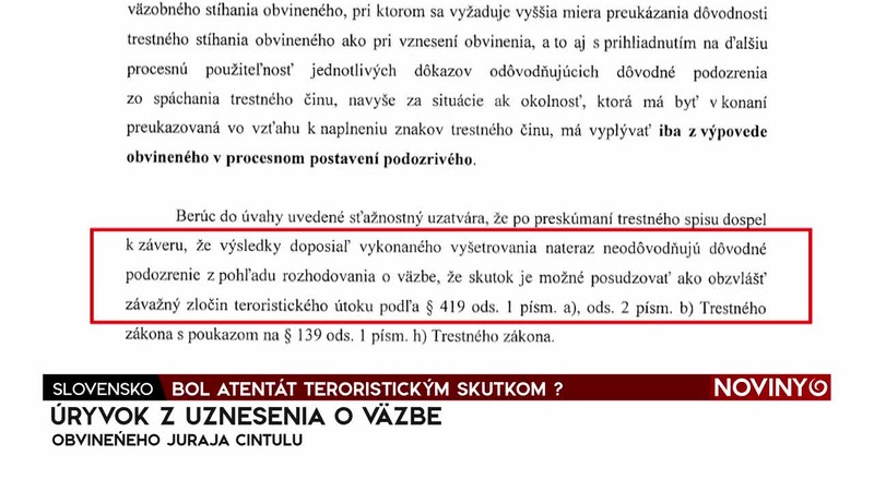 BOL ATENTÁT TERORISTICKÝM SKUTKOM ?