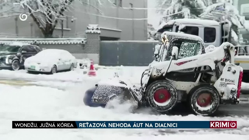 REŤAZOVÁ NEHODA ÁUT NA DIAĽNICI