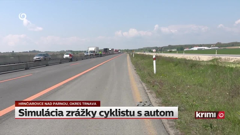 Simulácia zrážky cyklistu s autom