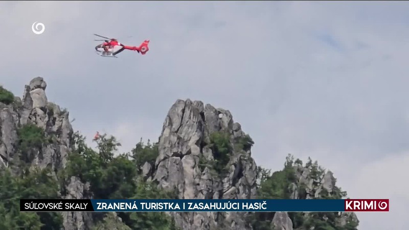 ZRANENÁ TURISTKA I ZASAHUJÚCI HASIČ