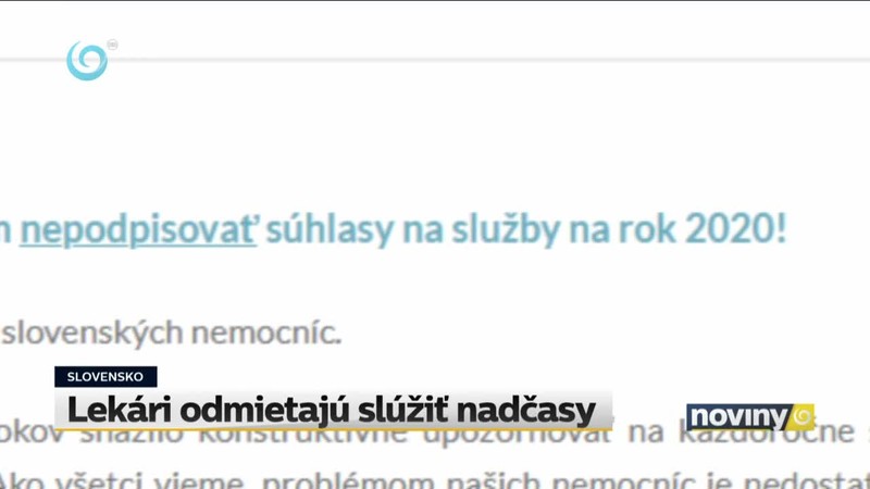 Lekári odmietajú slúžiť nadčasy