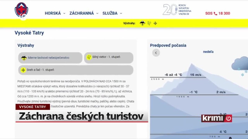 Záchrana českých turistov