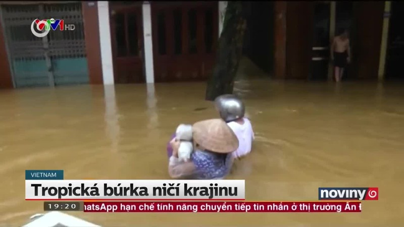 Tropická búrka ničí krajinu