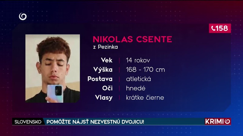 POMÔŽTE NÁJSŤ NEZVESTNÚ DVOJICU!