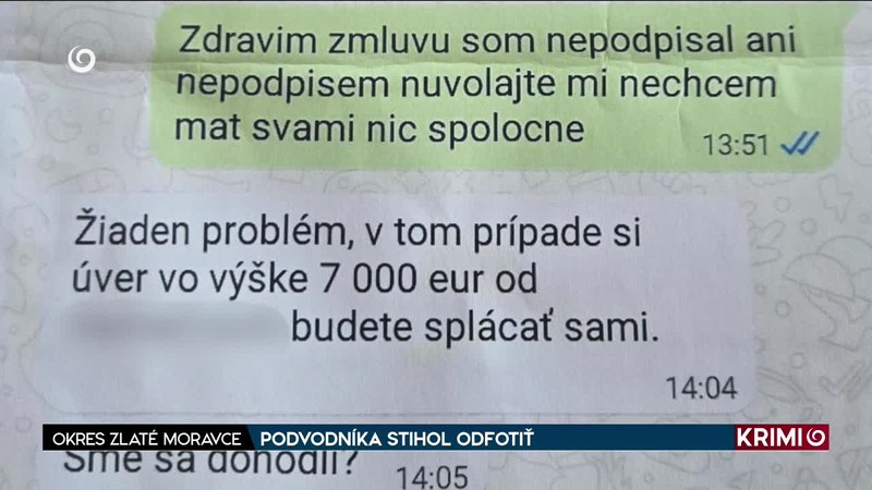 PODVODNÍKA STIHOL ODFOTIŤ