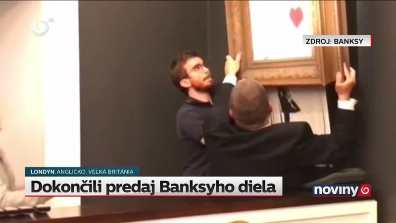 Dokončili predaj Banksyho diela