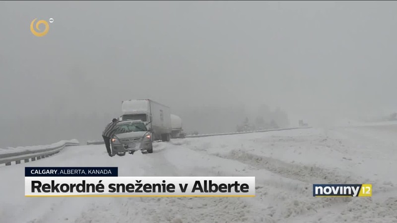 Rekordné sneženie v Alberte