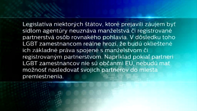 Slovensko chcelo Európsku liekovú agentúru. Pre postoj k LGBTI naša šanca klesla