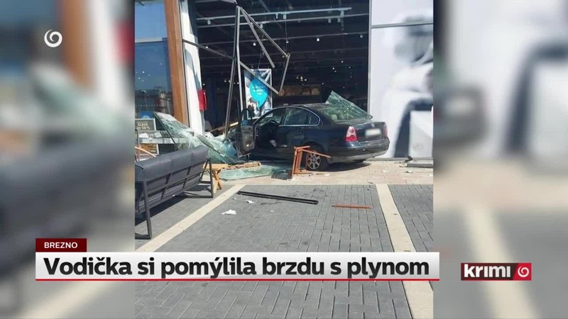 Vodička si pomýlila brzdu s plynom