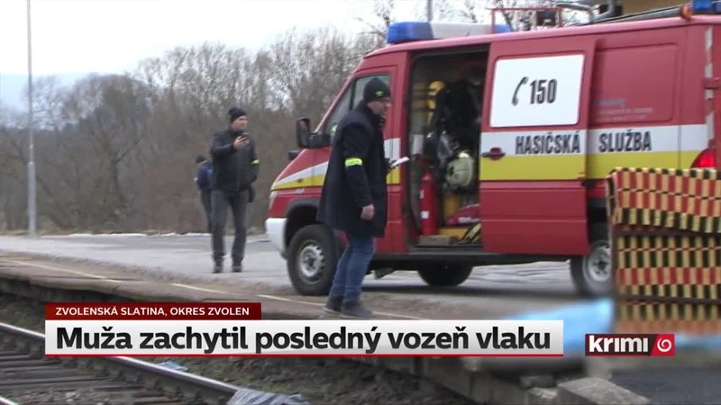 Muža zachytil posledný vozeň vlaku