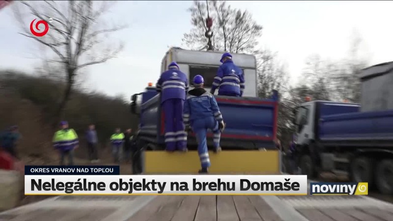 Nelegálne objekty na brehu Domaše
